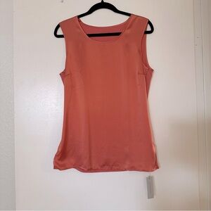 NWT Intimissimi Round-Neck Top Wide Shoulder in Silk and Modal Peach
